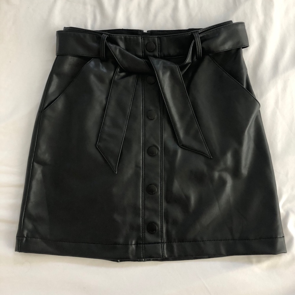 Faux Leather Skirt